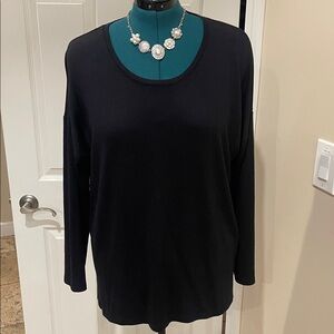 Banana Republic Black Long Sleeve Tee Plus 2X